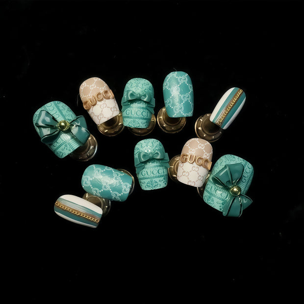 Verdant Crest Luxury Press-On Nails