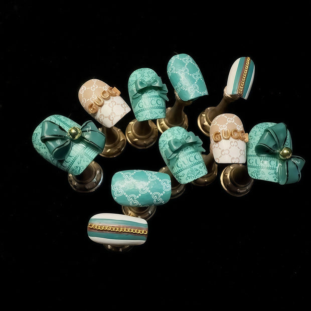 Verdant Crest Luxury Press-On Nails