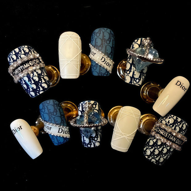 Navy Legacy Luxury Press-On Nails
