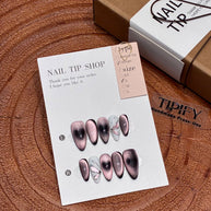 heart cat eye press on nails, butterfly design fake nails, almond shape ombre nails, romantic edgy nail art, luxury handmade acrylic nails, reusable glue on nails, women's glossy artificial nails, 2026 trendy nail designs