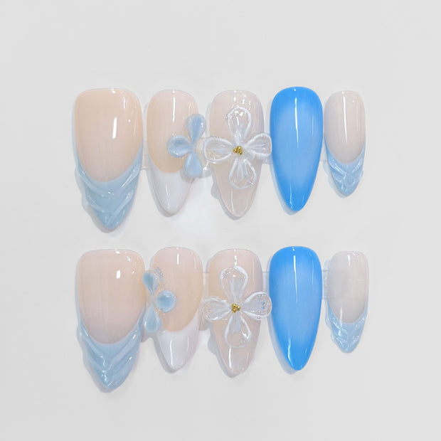 Latte - Blue Fleur